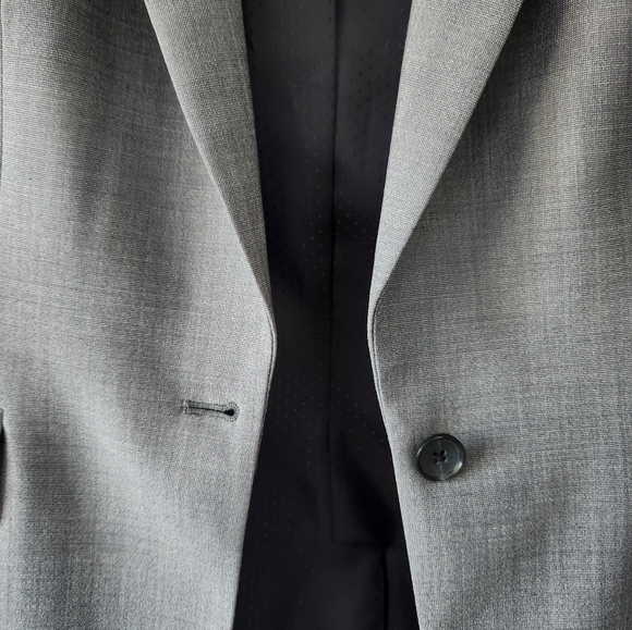 NWT Banana Republic Stretch Grey Wool Blazer, Size 8 Tall - Picture 4 of 11